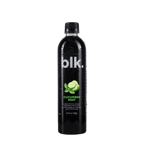 blk. Natural Mineral Alkaline Water, Cucumber Mint, 16.9 oz. (500 mL)